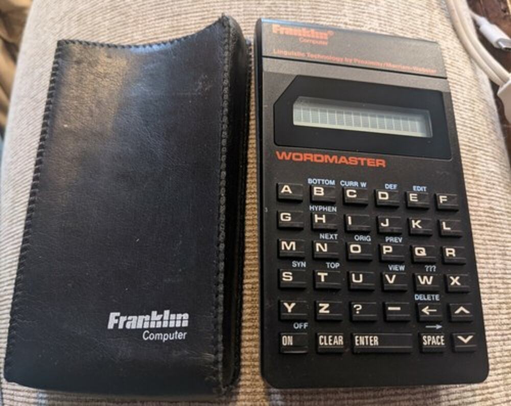Franklin Wordmaster Computer Electronic pocket Dictionary made in 1988 WM-1200
